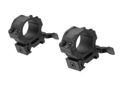 Leapers Accu-Sync QR 25.4mm Low Profile Scope Mount Rings Black